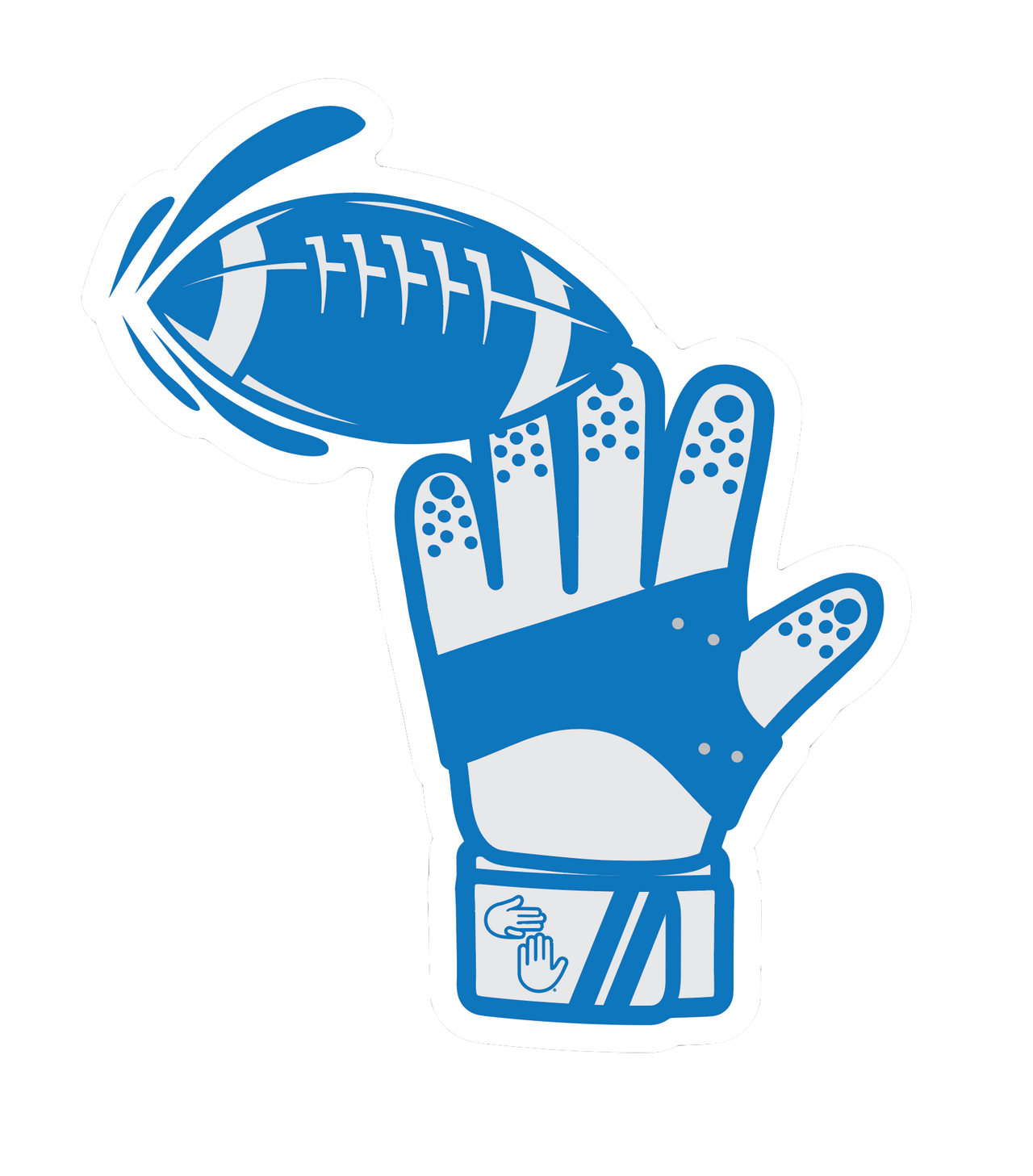 Football in the Hand Sticker